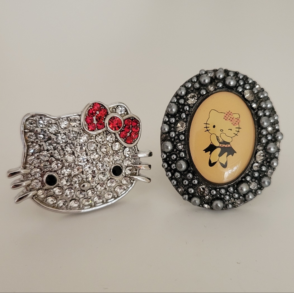 Y2K Hello Kitty Adjustable Rings